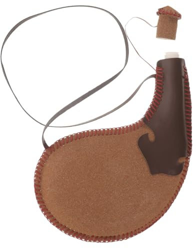 Gatuida Leather Water Bag Portable Ancient Water Canteen Lightweight Wine Holder for Camping Hiking Fishing Outdoor Activities