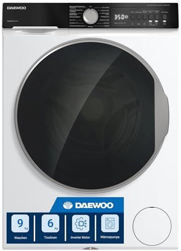 Daewoo WD-FC85514W1A-DE - Lavadora de 8 kg, 5 kg de secado, 1400 rpm, clase energética A, motor inversor, AquaStop, color blanco