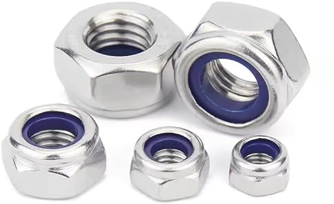 DIN985 1 Stück Sechskantmuttern M33, Sicherungsmuttern Edelstahl Standard A2 V2A M33 Mutter, Selbstsichernde Muttern Stoppmutter, Sechskant Edelstahlmutter Stoppmuttern Kontermuttern