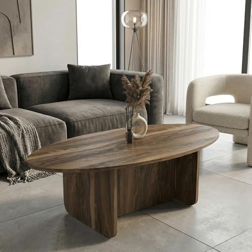 moebel17 Couchtisch Luminous Ratan 120x60 cm (Walnuss)