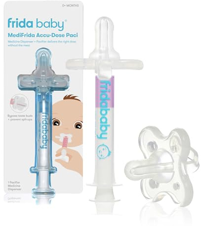 Frida Baby Medicine Pacifier Syringe, Accu-Dose Paci, Medi Frida Dispenser for Mess & Fuss Free Use, Made in USA