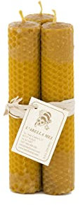 L'Abella 100% Bienenwachskerzen aus Spanien - reines Naturprodukt - direkt vom Imker - Honigduft - in Handarbeit gefertigt - 3 Kerzen mit je ca.17 cm x 3 cm
