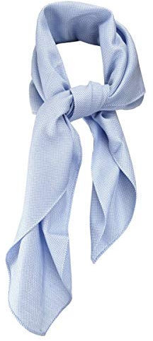 TigerTie Nickituch Kopftuch Halstuch Pique in blau-weiss uni gemustert - Größe 70 x 70 cm