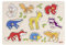 Goki 57701 Holzpuzzle Waldtiere, 9-teilig