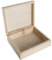 WooDeeDoo Rectangular Wooden Storage Box with Hinged Lid – 19 x 16.5 x 6 cm – Unfinished Pine Keepsake Gift Chest for Crafts Letters Trinkets DIY Decoupage Memory Storage