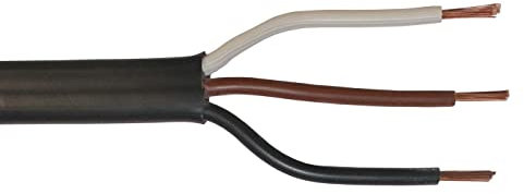 Lumonic 50m FLYY-fl cable vehículo 3 hilos I cable vehículo con sección 3x 1,5mm² I cable remolque 3 polos, cable remolque multifilar