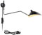ANKBOY Retro Langen Arm Einstellbare Wandbeleuchtung E27 Industrielle Vintage Wandleuchte mit Einstellbar Kopf Schwarz Wandlampen Ausziehbar Langarm Wandlampe Nachttisch Bar Café Beleuchtung,118*40cm