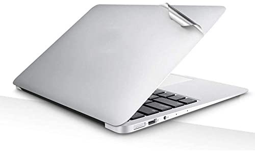 Zshion Laptop Full Body Sticker für MacBook Pro 16.1 Zoll mit Touch Bar (Modell:A2141), oberer und unterer Vinyl-Skin-Cover für MacBook Pro 16 (Silber)