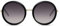 Cheapass Sonnenbrille groß rund Mode Schattierungen schwarzer Rahmen mit dunklen Verlaufsgläsern und goldenen Metallbügeln UV400-geschützt Damen