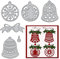 Metall Weihnachten Stanzformen Lampe Schleife Prägeschablone Stanzformen für Karten Herstellung Scrapbooking Papier Basteln Album Stempel DIY Weihnachtsdekoration