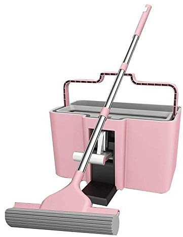 JINHH Sponge Foam Mop and Bucket Set Wet and Dry Dual Use Multifunction Household Hangable Mop