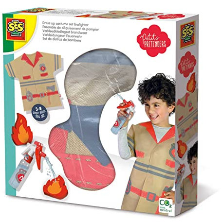 SES Creative 18021 Verkleidungsset Feuerwehr, Diverse Farben