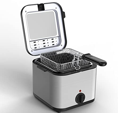 PanHuiWen Deep Fat Fryers 2.5l Fryers Electric Chip Fryers with Easy Clean Detachable Parts 1000w