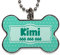 LolaPix Chapa Perros Personalizadas con foto, texto o imagen. Placas para Perros. Chapa metálica con forma de hueso. Regalo personalizado. PUNTOS VERDE