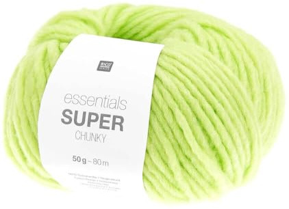 Rico Design 50g essential Super Chunky - Farbe: 20 - pastellgelb - eignet sich zum Stricken von Pullovern und anderen Oberteilen