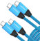 UseBean Câble USB C vers USB C 100W 4.5M (lot de 2), PD 5A Charge Rapide Câble USB 3.2 Gen 2X2 20Gbps Data Sync Vidéo 4K 60Hz Type C Nylon Tressé, pour iPhone 15 MacBook iPad Pro Air Galaxy S24