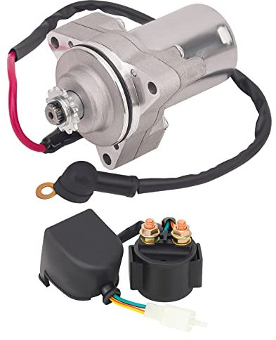 LCGLY Relais de démarreur et solénoïde de démarreur pour Tao Tao 50cc 70cc 90cc 125cc 110cc ATV Coolster 4 roues chinois Pit Dirt Bike 4 roues Go Karts Dune Buggy Sandrail Quad SSR Roketa SunL