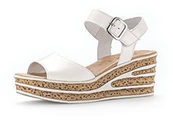 Gabor Damen Keilsandalen | Frauen Sandalen | Best Fitting | Sommerschuhe | offene Schuhe | Strandschuhe | Keilabsatz | Latte | 38.5 EU - 5.5 UK