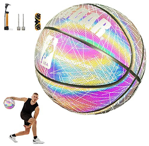 Leuchtender Basketball -Reflektierender Holografische Im Dunkeln Leuchten Größe 7 Leuchtender Basketball Der Im Dunkeln Leuchtet Basketball-Wettkampftraining Für Erwachsene Verschleißfestes Geschenk