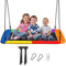 KOMFOTTEU Balançoire Nid d'Oiseau, réglable en Hauteur, Balançoire d’Extérieur pour Enfant, Charge de 150 kg, Balançoire Suspendue rectrangulaire, en Tissu Oxford, 150 x 80 cm (L x l) (Multicolore)
