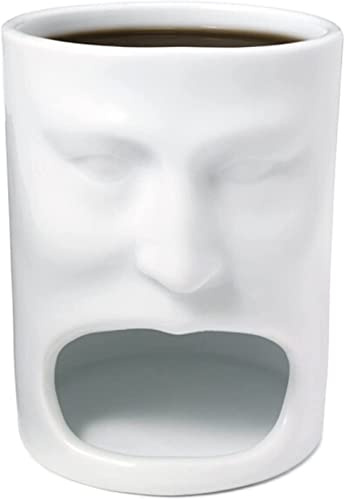 Pottery Chinese Tea Cup,Coffee Mug,Cookie Cup with Biscuit Cookie Dessert Pocket Funny Mug Ceramic Mugs for Coffee Tea Cup Travel Coffee Cup(Capacity:301-400ml, Color:Type B)