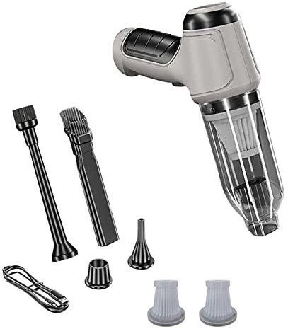 HOSATIGER Aspirateur de Voiture 3 en 1 Robot Automatique Machine de Nettoyage Puissante sans Accessoires de Voiture Appareil éLectroméNager Fort Blanc-Gris