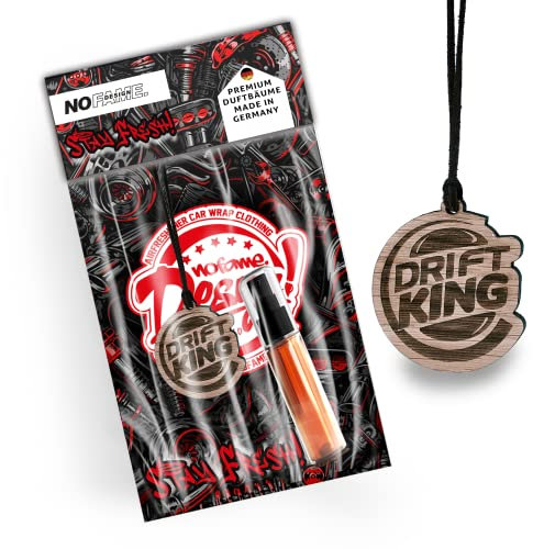 NoFame.Design Tuning Duftbaum aus Holz | Drift King | wiederverwendbar | Nachhaltig | Inkl. 5ml DuftSpray | Stylischer Lufterfrischer | JDM