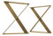 modernLOFTart Pied de Table Or Z 100x10 mm - Pied de Table Metal en Acier Plat Sablé et Revêtu par Poudre - Cadre de Table Largeur 80 cm, Hauteur 72 cm - Loft Industriel Pieds de Table