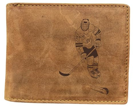 Geldbörse mit Eishockey-Motiv I RFID-Schutz I Portemonnaie mit Sport-Motiv I Geschenk für Sportler