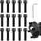 15 Piece Stem Bolts Kit, M5 x 20 mm Bike Bolts, Bicycle Stem Screw with Hexagonal Spanner, Bicycle Screw Set for Mountain Bike and Road Bike Stem (Black)