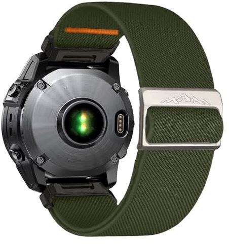 chinbersky 26mm Nylon Armband für Garmin Feinx 6x/5x/7x Armband,Stoff Sport Verstellbares Ersatzarmband für Garmin Fenix 5X Plus, Fenix 6X Pro,Fenix3,Fenix3 HR, Descent MK1/Mk2/ Mk2S,Enduro/Enduro 2