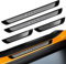 Axenture Compatible with Vw TIGUAN Chrome Door Sill Trim Plate Covers Scratch Guard 4 Pcs