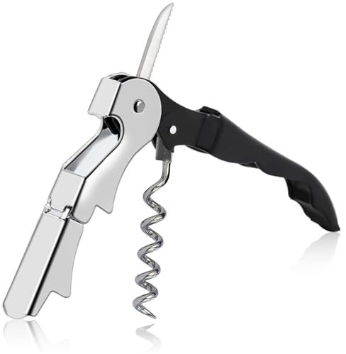 Waiters Friend Corkscrew - Lever Action Bottle Opener, Corkscrew and Foil Cutting Knife, Multi-Purpose Beer Bottle Opener