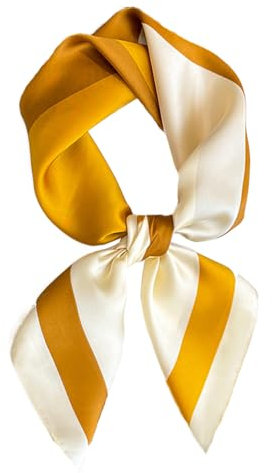 CCAIPU Satin Seidentuch Damen, Elegante Leicht Seidenschal Bandana Halstuch Kopftuch Schal Tuch Krawatte Geschenk für Frauen 70 x 70cm