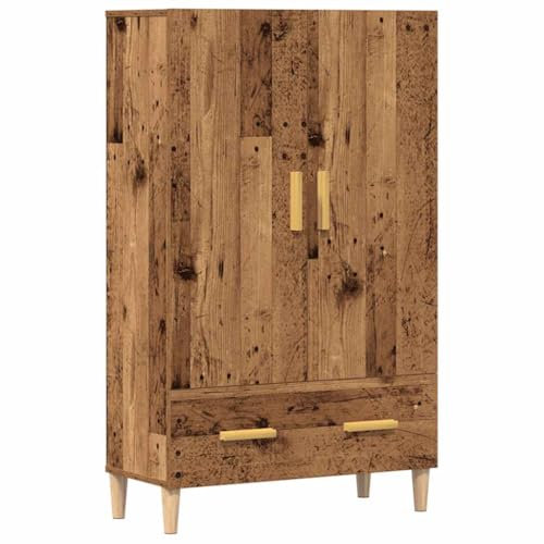 vidaXL Highboard Altholz-Optik 70x31x115 cm Holzwerkstoff, Sideboard, Lagerschrank, hohes Sideboard, Beistellschrank, Hochschrank, Buffetschrank