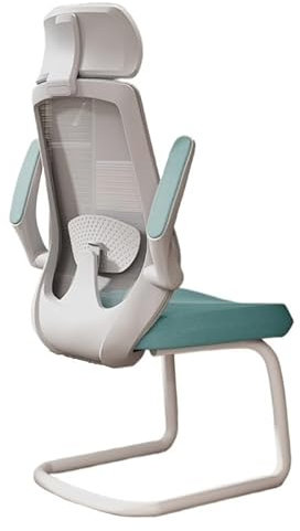 klappstuhl Ergonomischer Bürostuhl ohne Rollen, Gaming-Stuhl mit verstellbaren Armlehnen, Schreibtischstuhl for das Homeoffice, Arbeitsstuhl mit Lendenwirbelstütze liegender klappstuhl(Green)