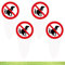 Jortmrd 4 Pièces Panneau Déjections Canines Interdites 300 x 150 mm Panneau Pas de Toilettes pour Chien PVC de 3 mm Plaques De Signalisation Panneau Attention Panneau Crottes de Chien