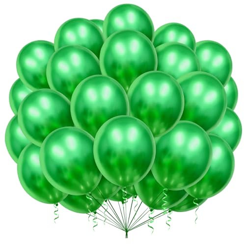 Luftballons Grün,100 Stück 12 Zoll Ballons Grün,Latex Grüne Ballons,Helium Luftballons für Grüne Themen Geburstags Hochzeit Taufe Abschlussfeier Party Deko