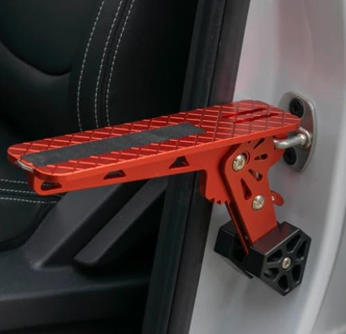 Car Door Step Type E Orange - ultimate solution for convenient rooftop access, designed to revolutionize the way you load cargo onto your car, SUV, van, or truck