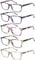 ZONLON 5 Pack Stylish Reading Glasses for Men Women Blue Light Blocking Lightweight Computer Readers with Spring Hinges (5 multicolor-2, 1.75, x)