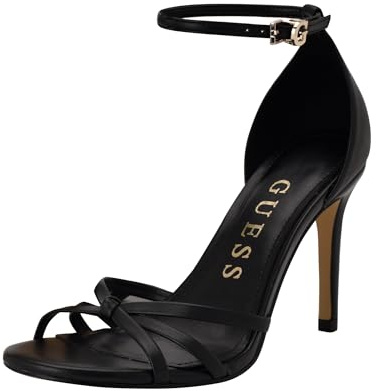 Guess Women's Spring Heeled Sandal, Black 002, 6.5