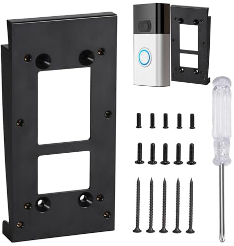 Doorbell Mount Compatible with Ring Comes with 1 Crystal Cross Screwdriver Compatible with Video Doorbell 1/2/(Released in 2020)/3/3 Plus/4 and Battery Doorbell Plus/Pro Suitable for Home Office Etc