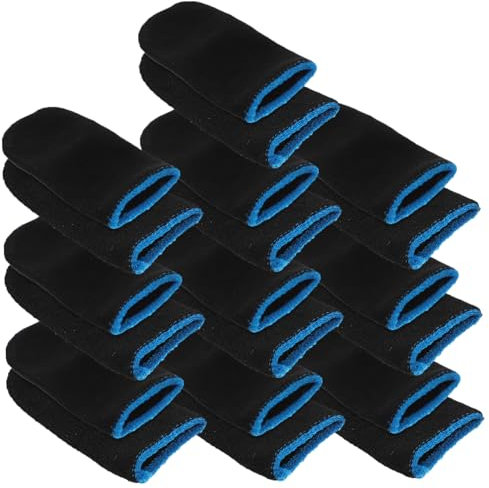SHINEOFI 10Pairs Breathable Slip Finger Sleeves for Gaming Sweat Resistant Screen Finger Covers Design