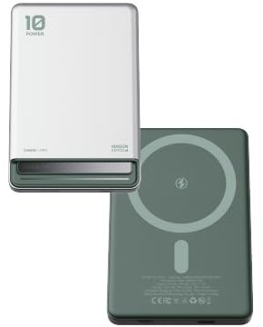 Kuulaa Magsafe Power Bank 10000mAh Slim Magnetic Power Bank iPhone Compact Wireless Portable Charger PD 20W, USB C In & Out Battery Pack for iPhone 16/15/14/13/12 Series, Silver Black