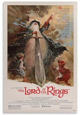 YRUAWRH Poster mit Herr der Ringe, ästhetisches Cover, Leinwand, Vintage-Poster, dekoratives Gemälde für Schlafzimmer, Wohnzimmer, 30 x 45 cm, ungerahmter Stil