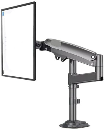 Support de Moniteur H100 22-35 Pouces à Ressort à gaz, Support de télévision LCD à Mouvement Complet, Support de Serrage à Double Bras de 2 à 12 kg(2-12kg Black)