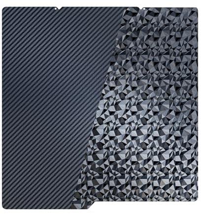 TIOPY Kobra X/S1/4 PET(Carbon Fiber)+ PEO(Diamond) Plaque d'impression 264x276 mm, flexible texturée double face pour Kobra 4/KobraS1/S1 Combo/Kobra X, sans base magnétique