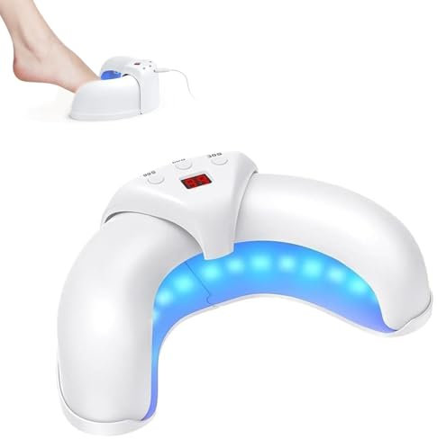 Laser Mycose Ongle Pied, 7 Min Par Jour Traitement Mycose Ongle Pied Puissant, Pour Plusieurs Ongles Des Mains Et Des Pieds, Avec écran numérique et fonction de minuterie