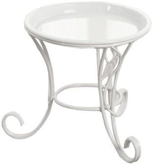Blackmetal Plant Stand Indoor - Scaffale a pianta in ferro battuto alto, supporto per fiori esterni al coperto elevato | Elegante supporto per patio d'angolo per piccole piante, scaffale per esposizio