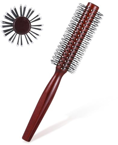 Rundbürste zum Föhnen, Haarbürste Rund Haarbürste zum Trocknen Widerstandsfähige Nylon-Kugelkammzähne Rundbürsten für Fransen, Curling, Feines Haar, Stylen, Locken